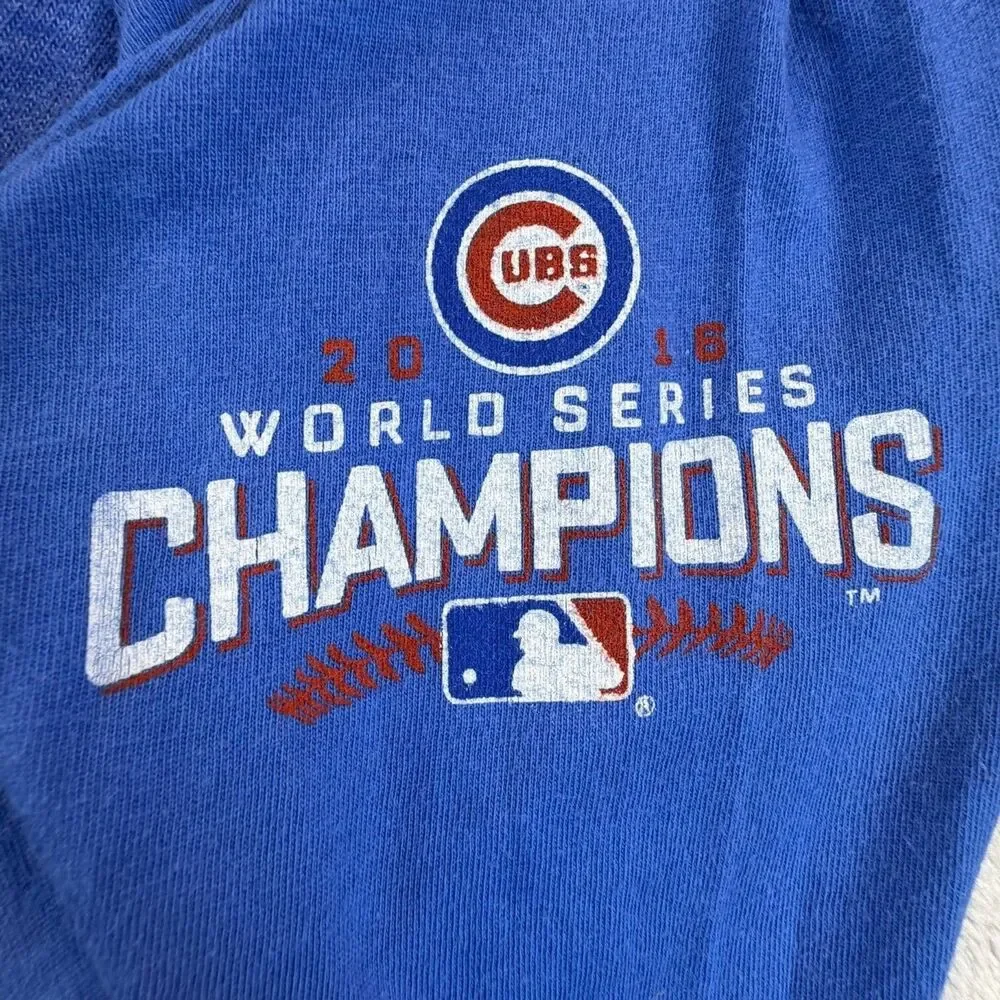 Majestic Threads Chicago Cubs 3/4 Sleeve Raglan Tee Men’s XL Blue Made in USA